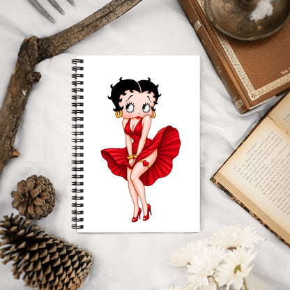 Spiral Notebook betty boop poses