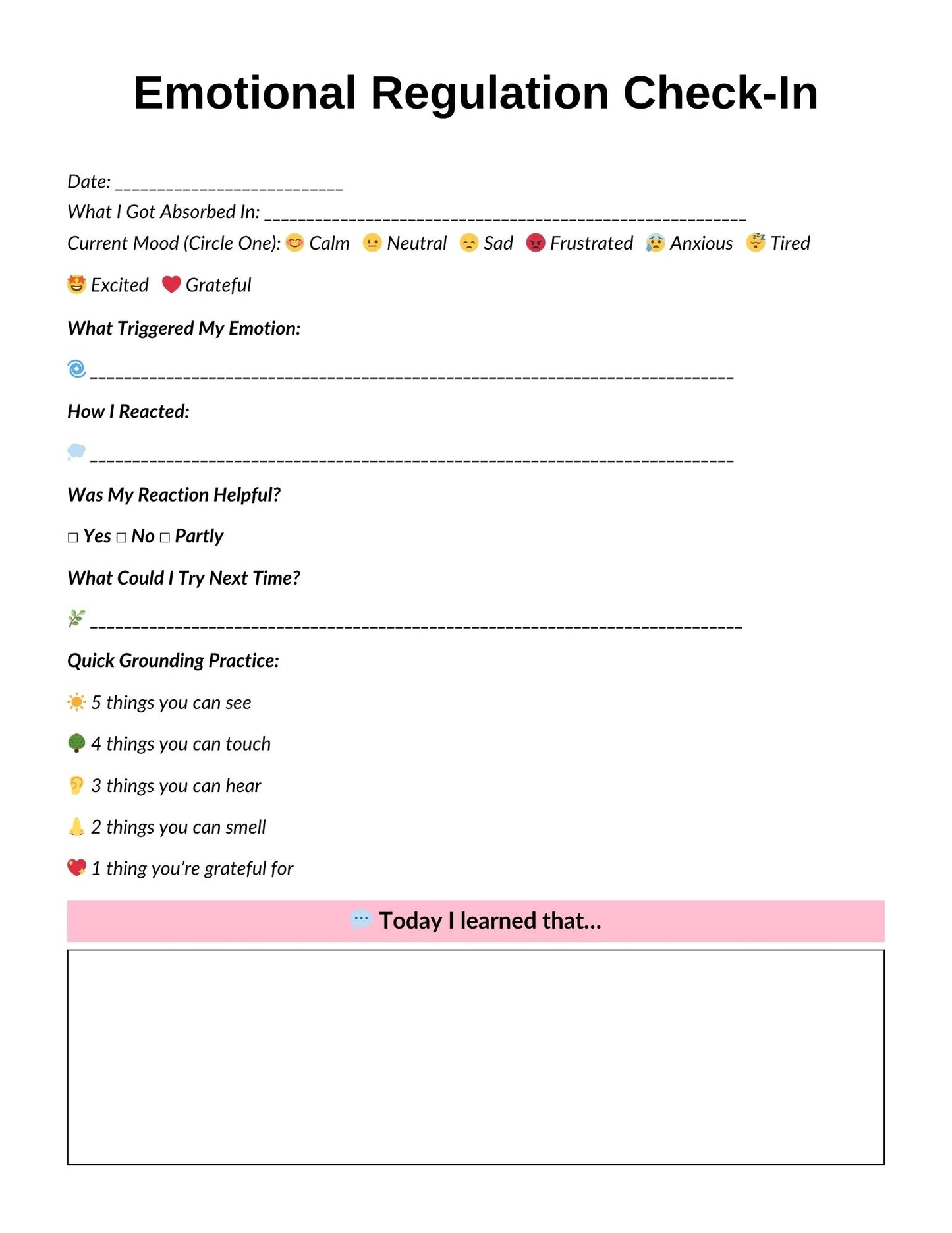 ADHD Balanced Mind Planner