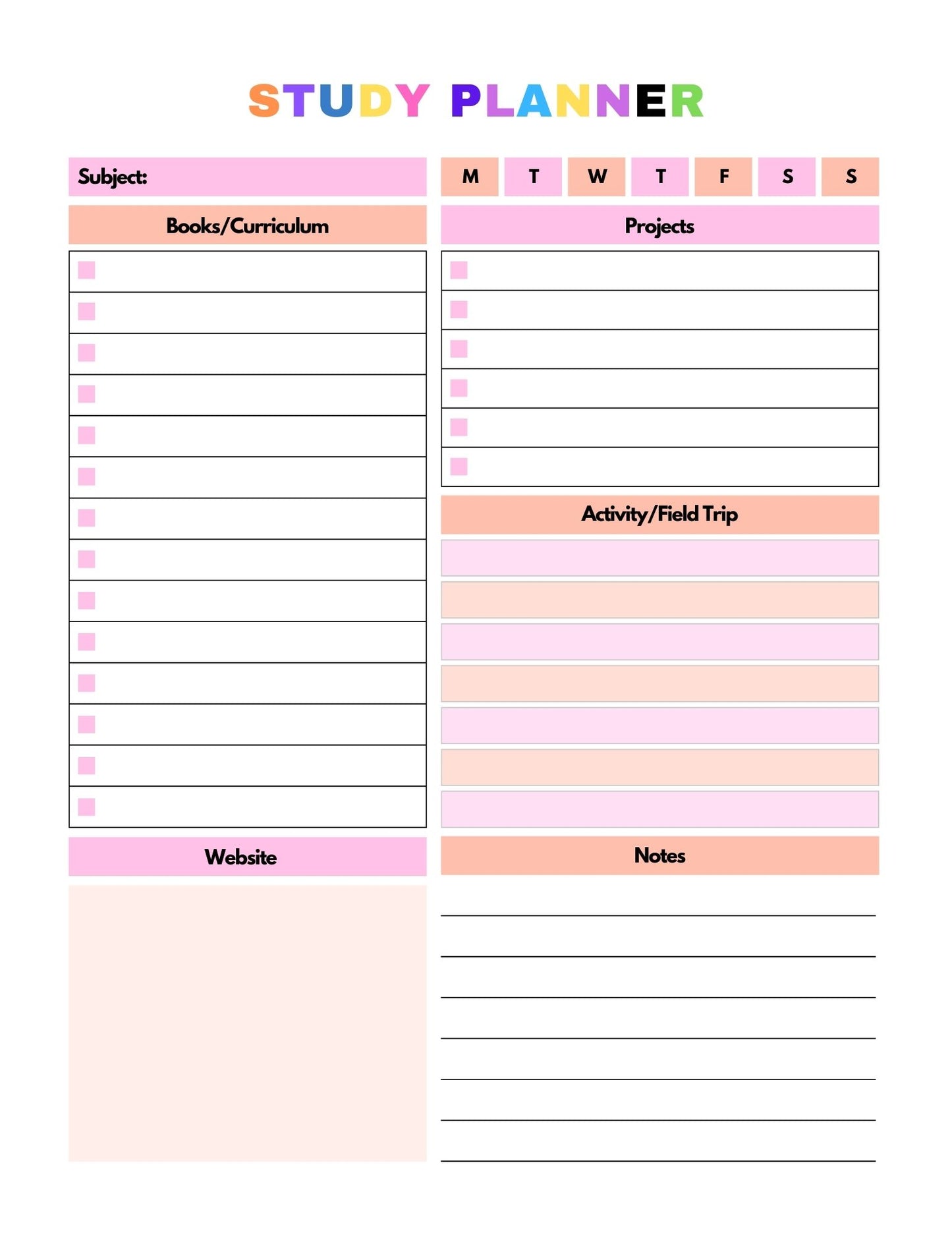 ADHD Planner for Children