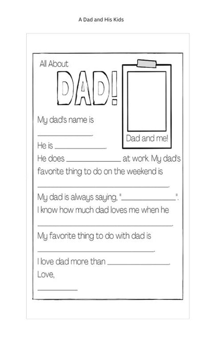 An Interactive Activity Book for a Dad and His Kids