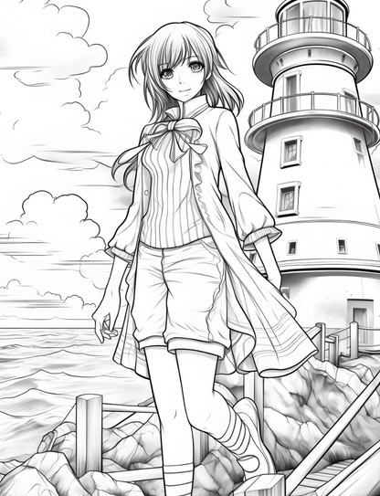 Anime Girls Coloring Pages