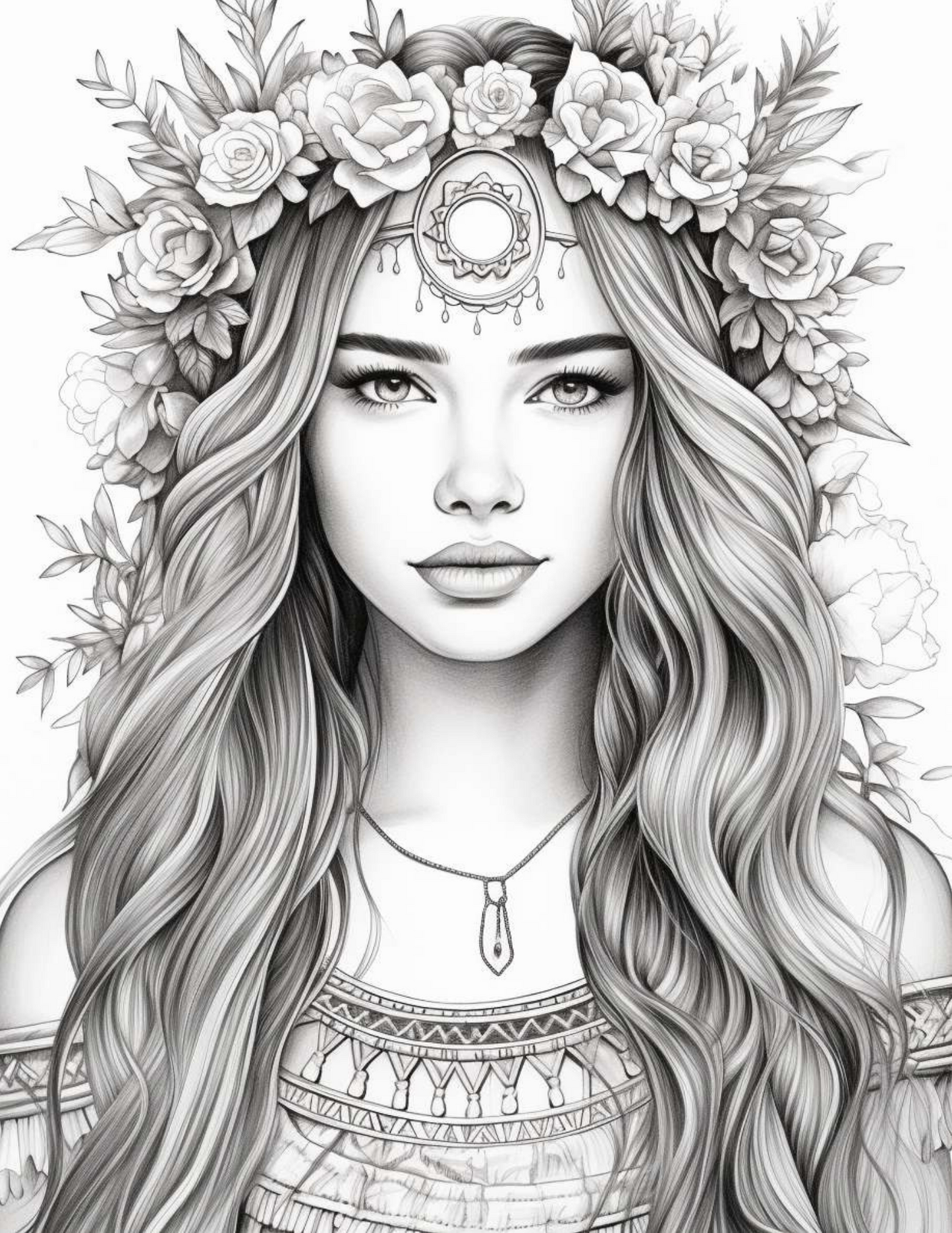 Bohemian Girls Coloring Pages