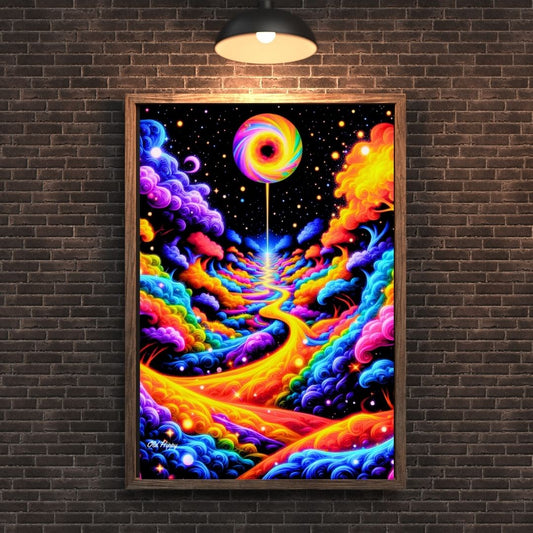 Cosmic River of Light – Psychedelic Digital Art Download by Old Hippy