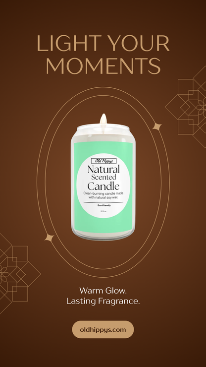Natural Scented Soy Candle 13.75oz — Clean-Burning Eco-Friendly Candle