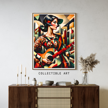 “The Music Within”-Limited Edition AI Digital Art in the Style of Picasso by Old Hippy