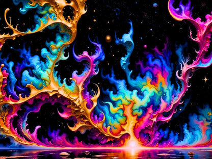 Celestial Awakening- AI Original Digital Art by Old Hippy
