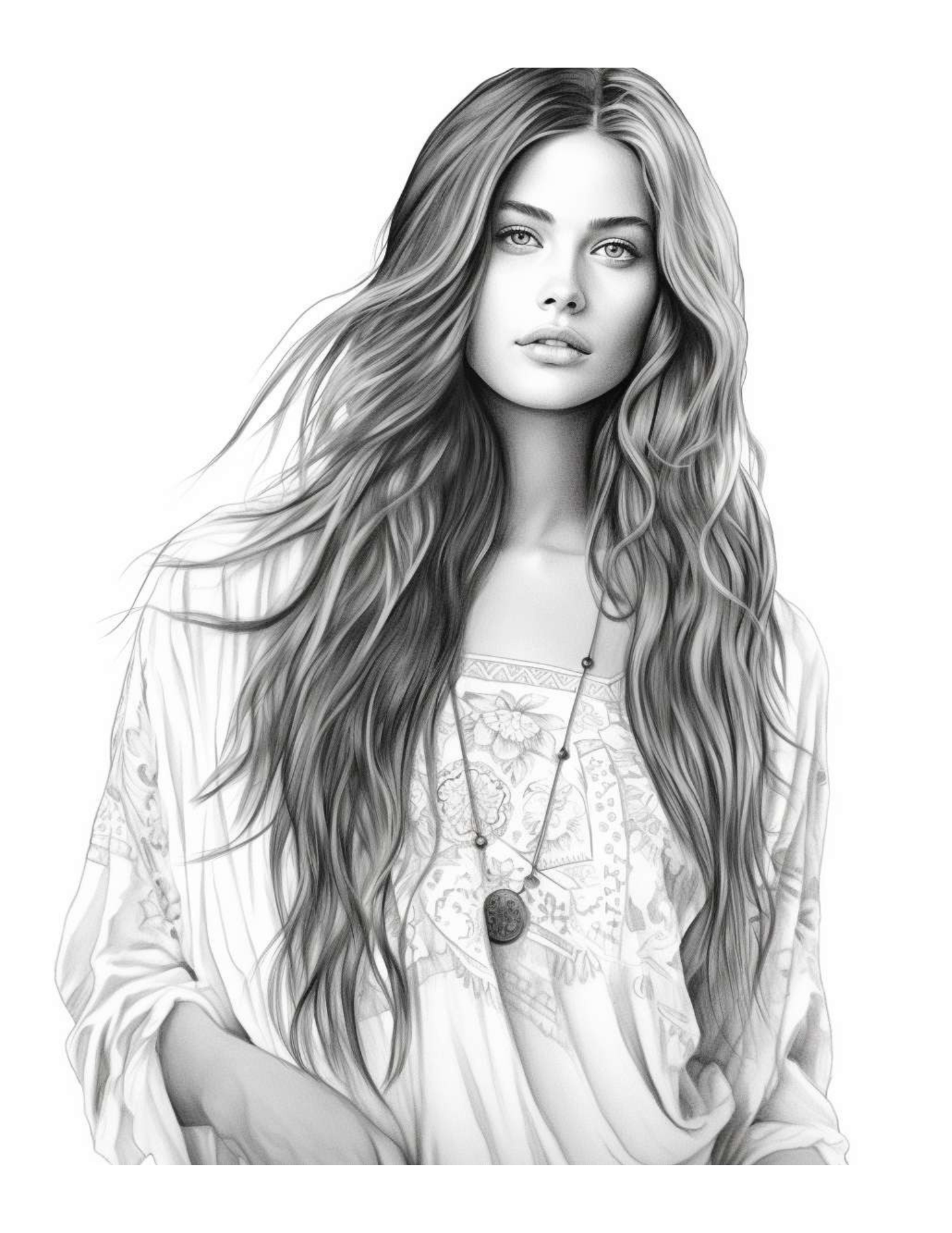 Bohemian Girls Coloring Pages