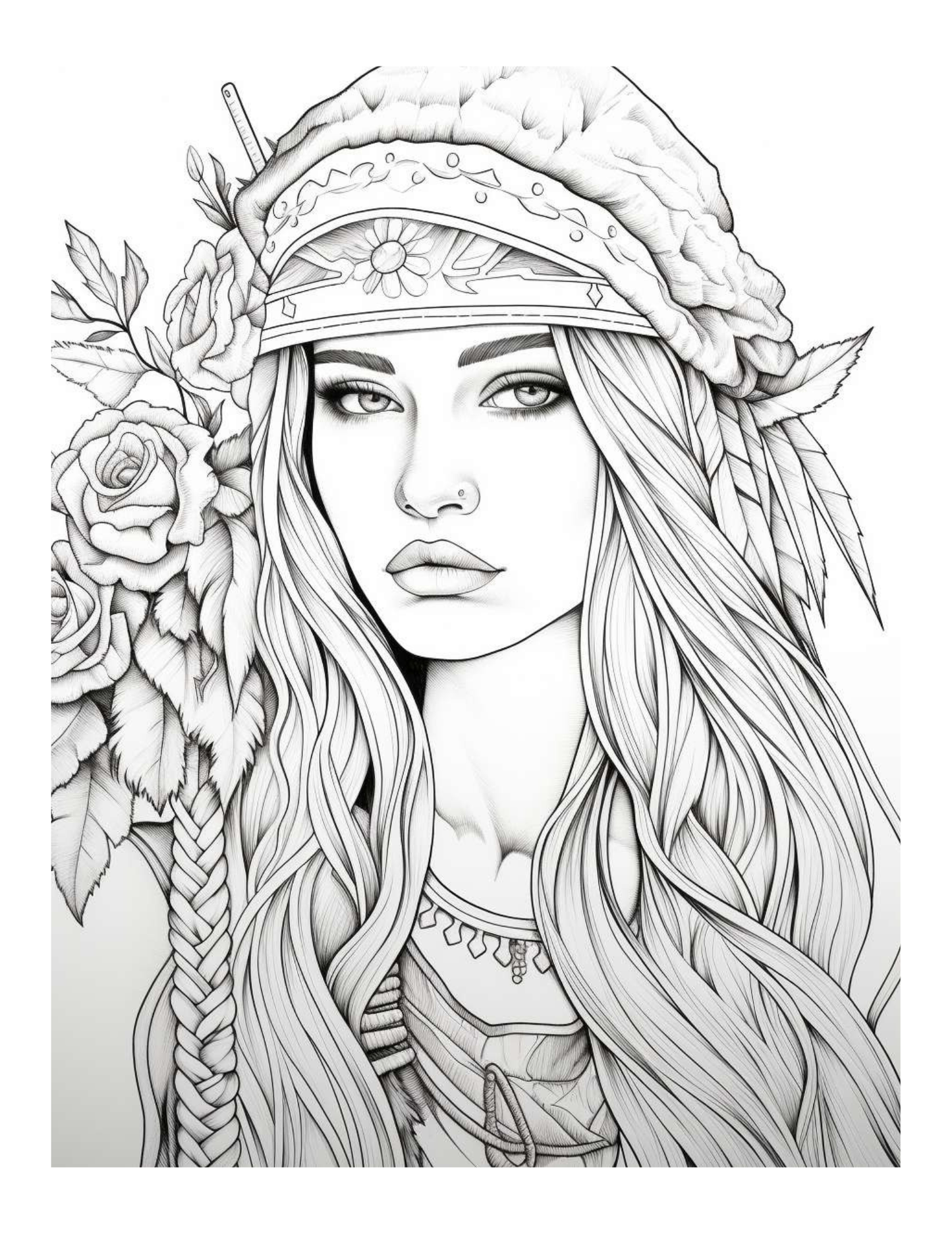 Bohemian Girls Coloring Pages