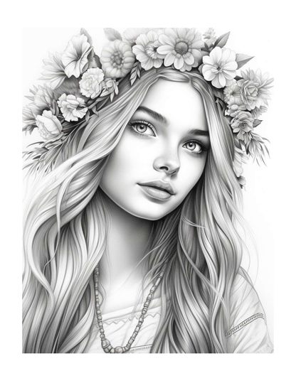 Bohemian Girls Coloring Pages