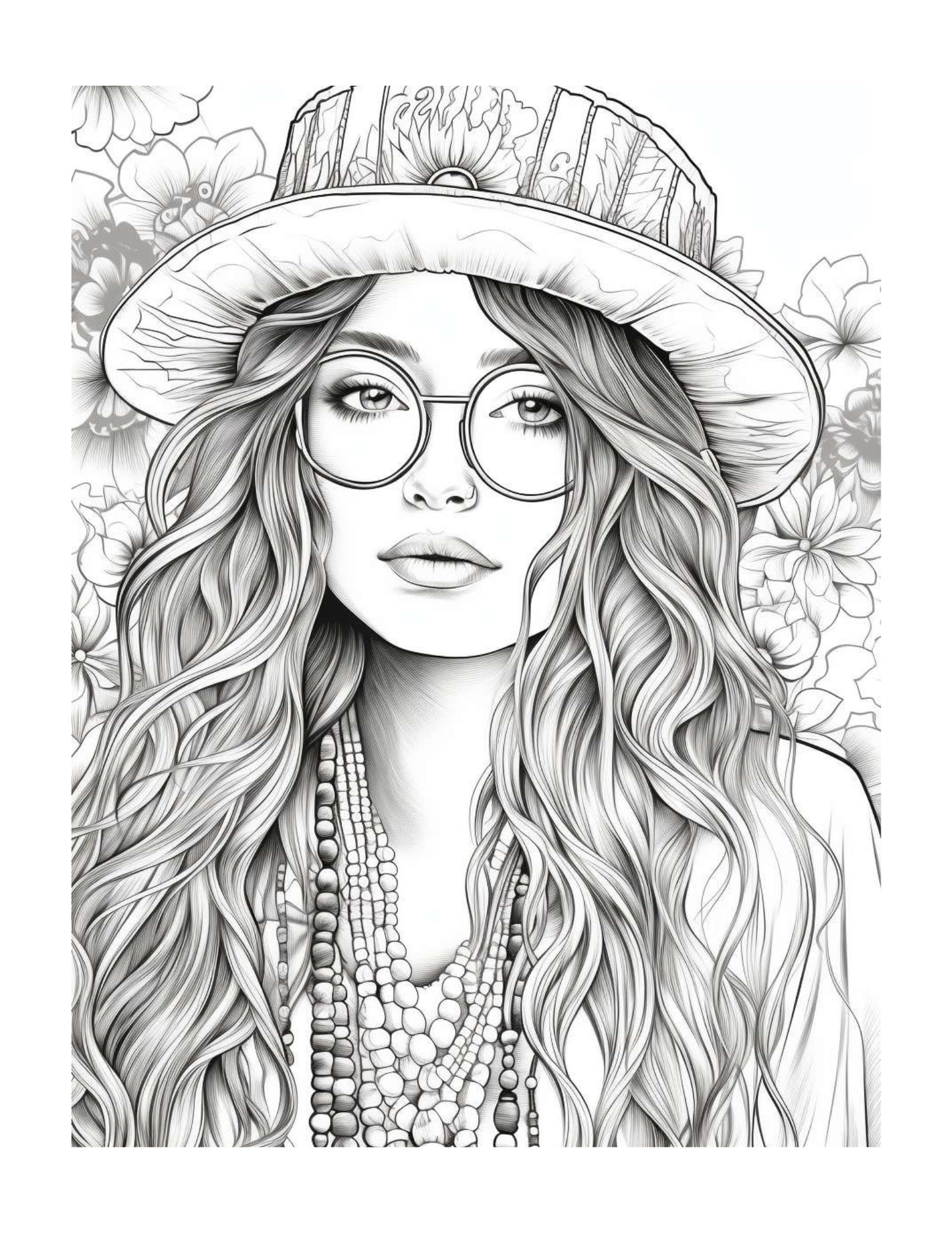 Bohemian Girls Coloring Pages