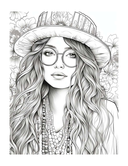 Bohemian Girls Coloring Pages