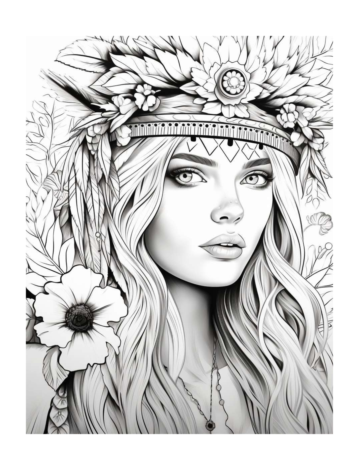 Bohemian Girls Coloring Pages