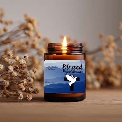 Blessed Beyond Measure Scented Soy Candle — Amber Jar