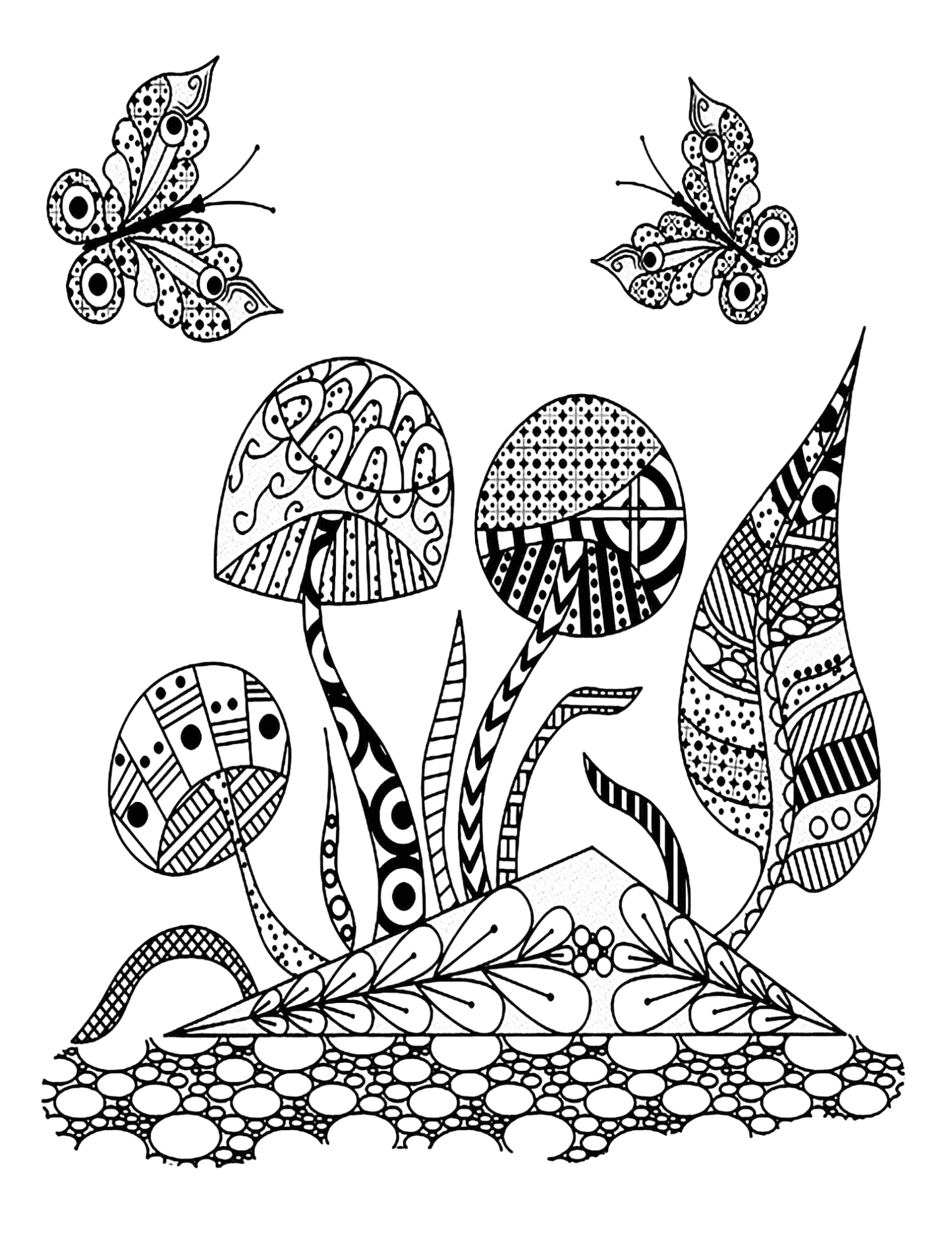 Mushrooms Coloring Pages
