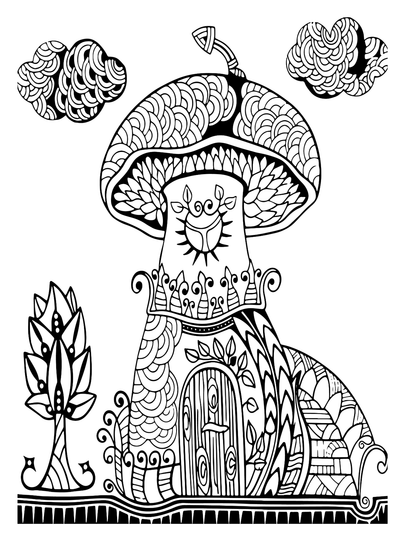 Mushrooms Coloring Pages