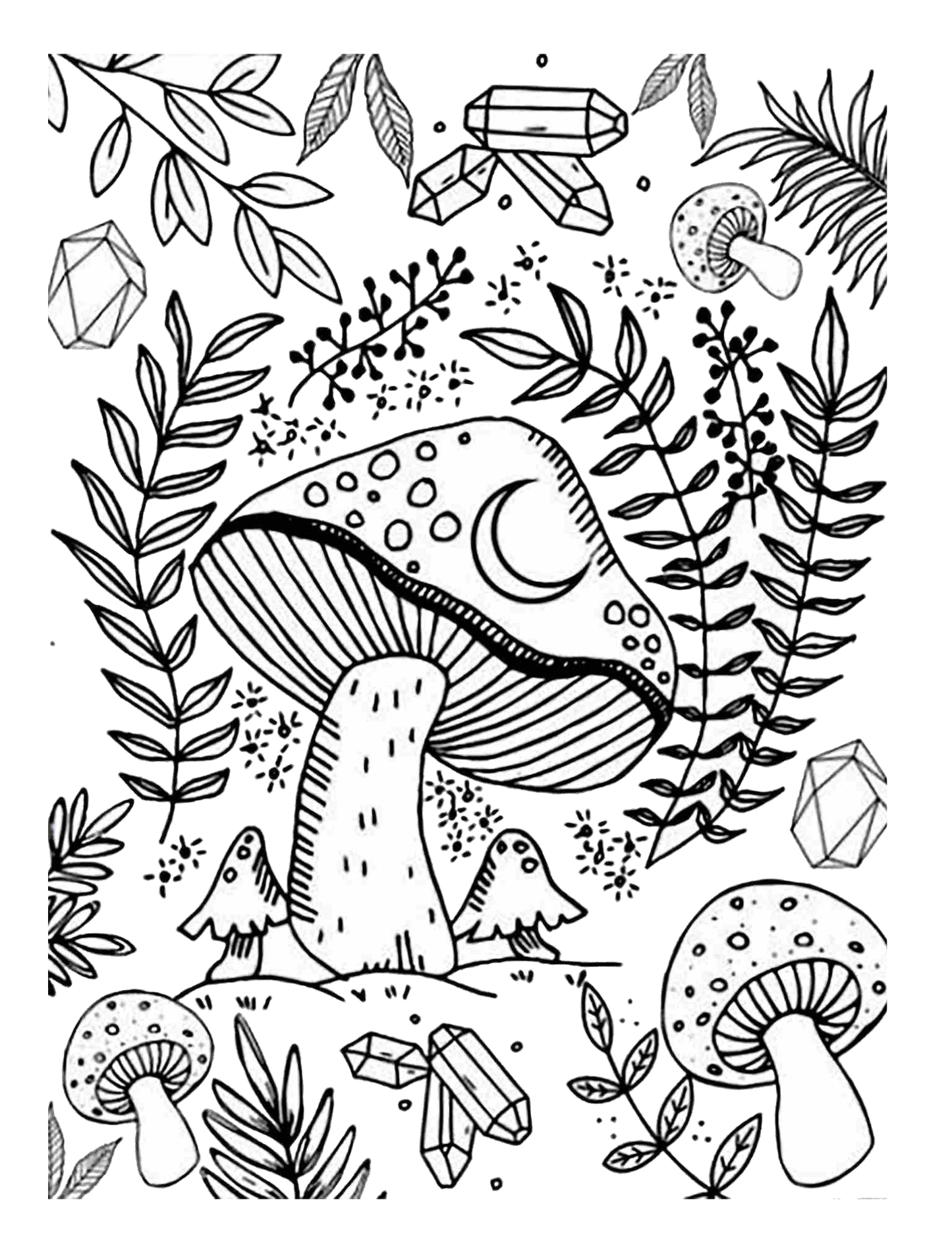 Mushrooms Coloring Pages