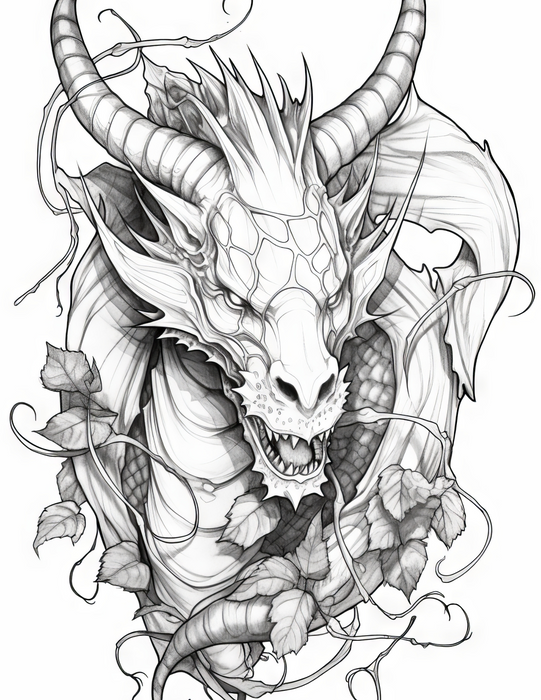 Fantasy Dragons Coloring Pages
