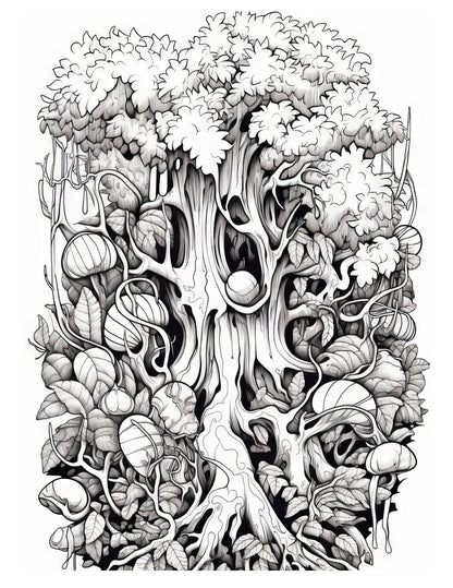 Fantasy Forests Adult Coloring Pages