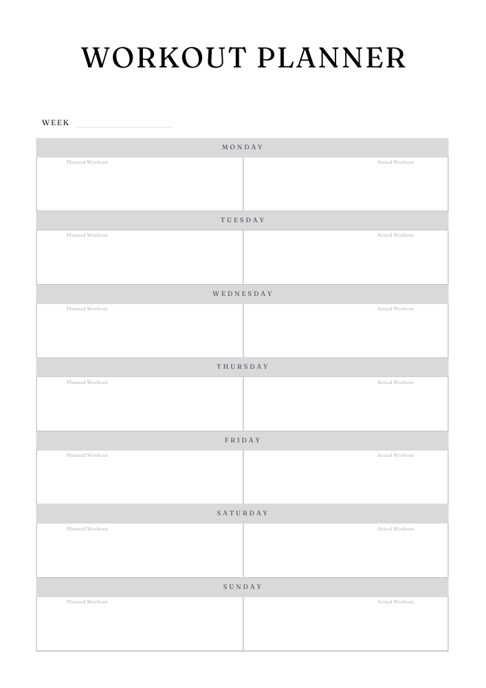 Fitness Planner