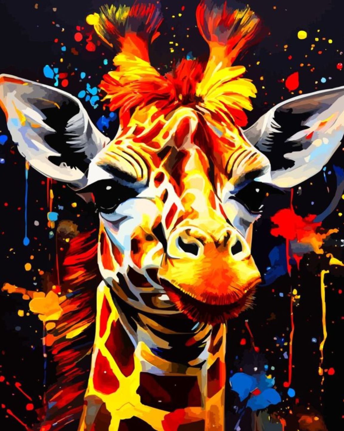 Funky Giraffe AI Digital Art by Old Hippy