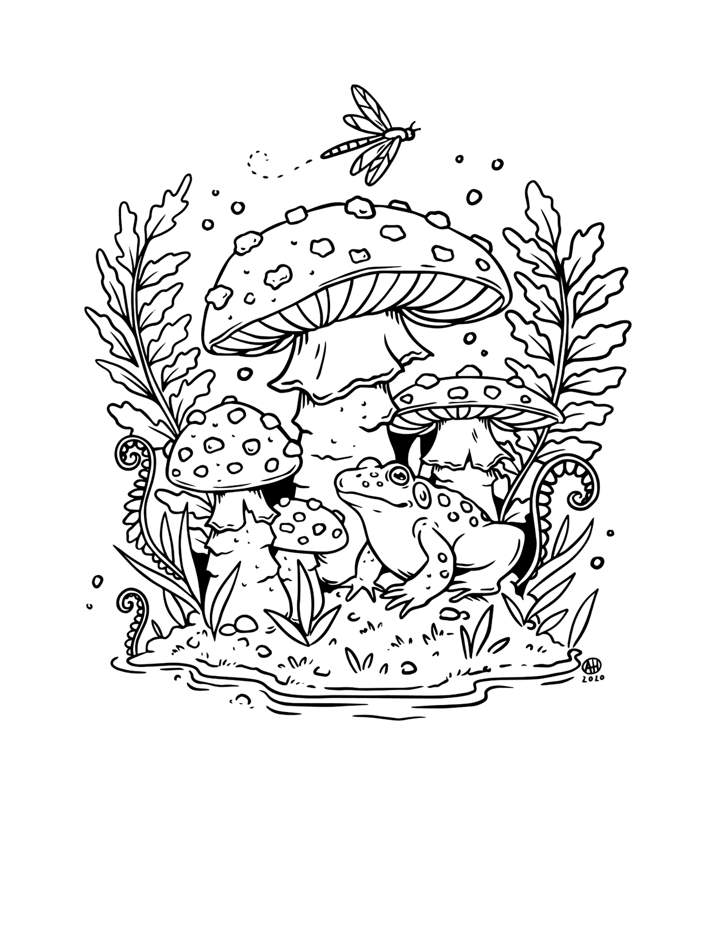 Mushrooms Coloring Pages