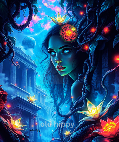 Mystic Eyes of Elysia AI Digital Art by Old Hippy