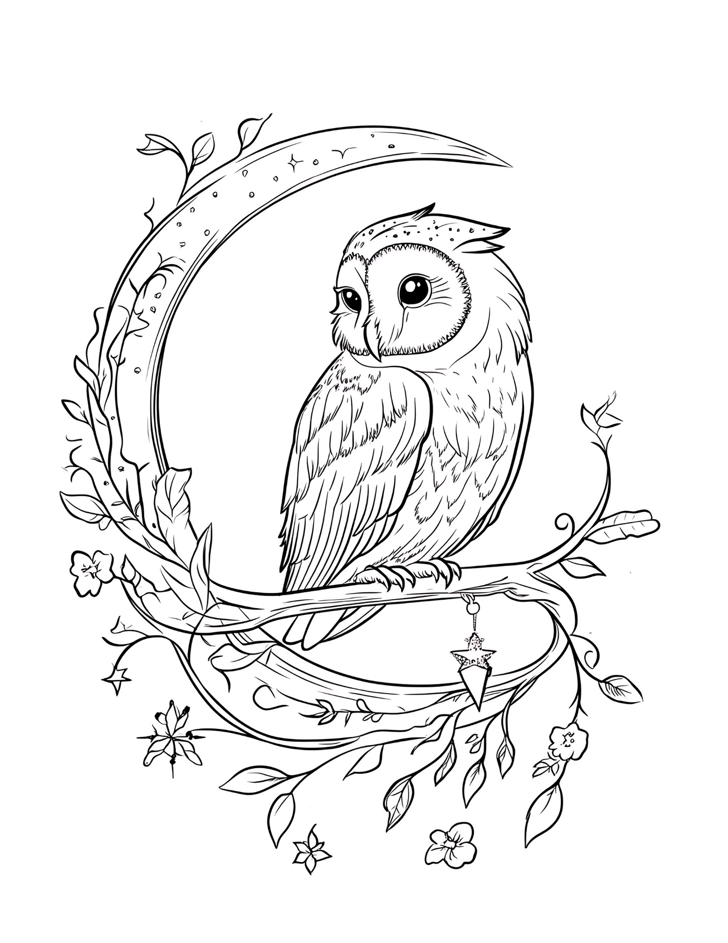 Whimsical Owl Coloring Pages