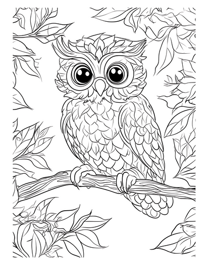 Whimsical Owl Coloring Pages