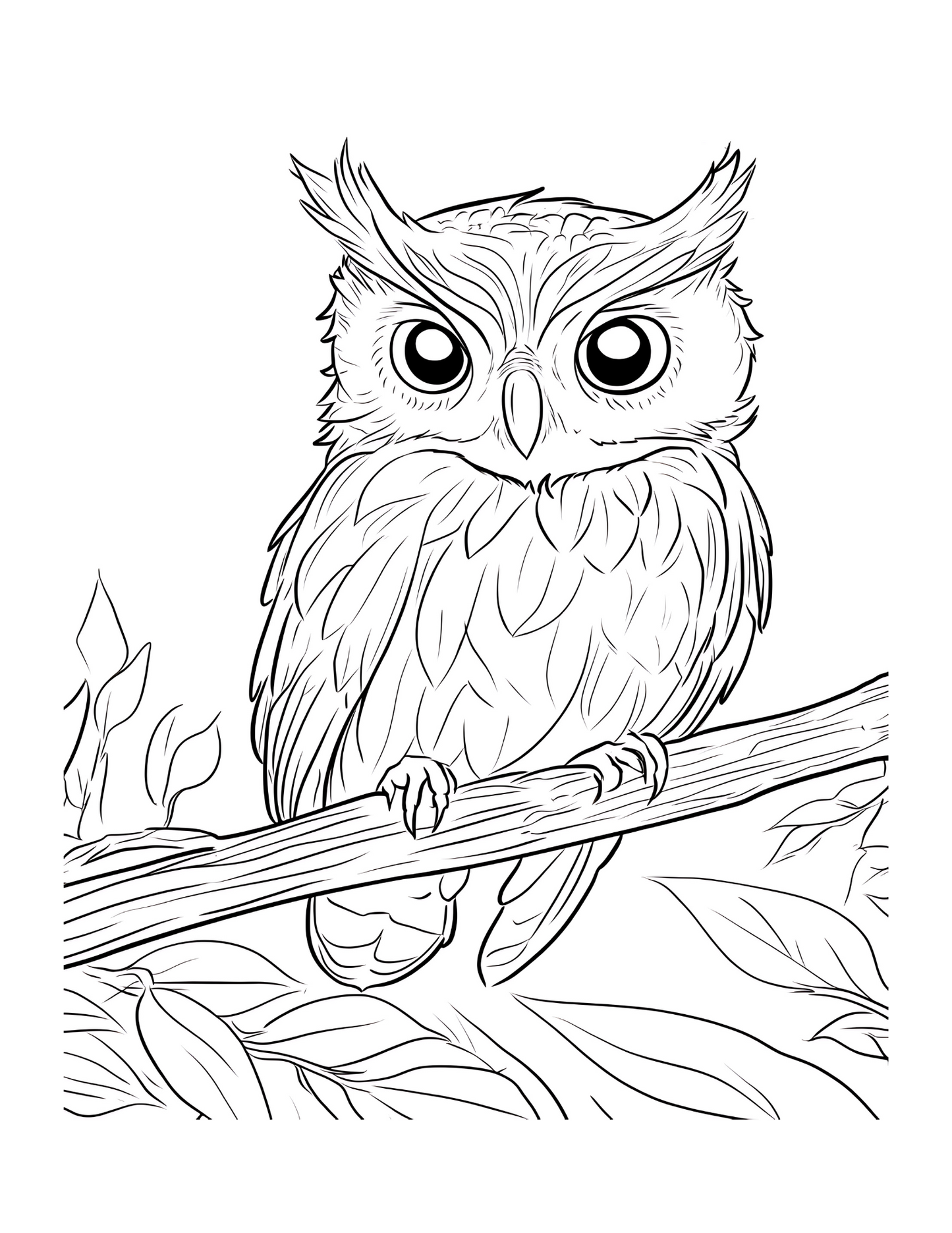 Whimsical Owl Coloring Pages