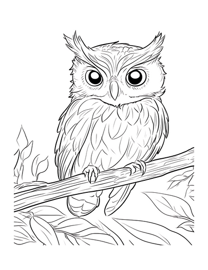 Whimsical Owl Coloring Pages