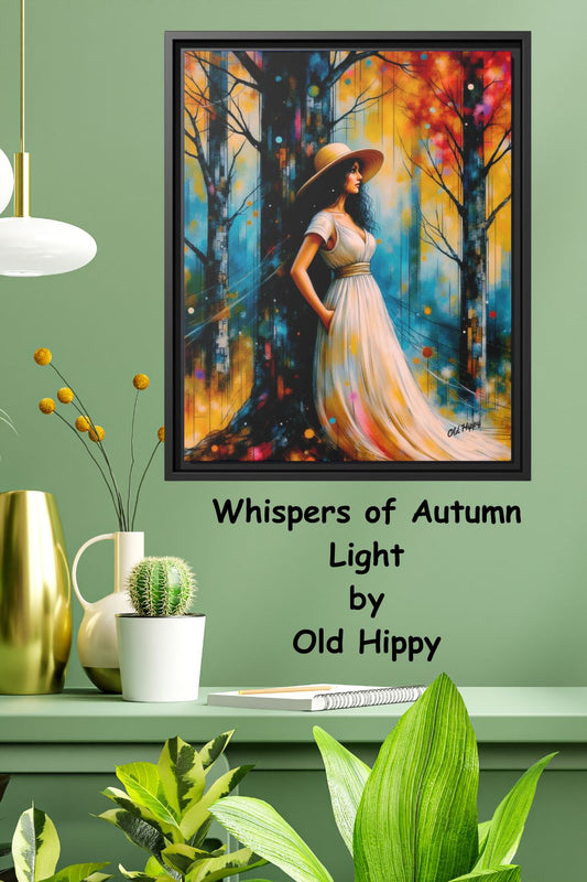 Whispers of Autumn Light Framed Canvas Art