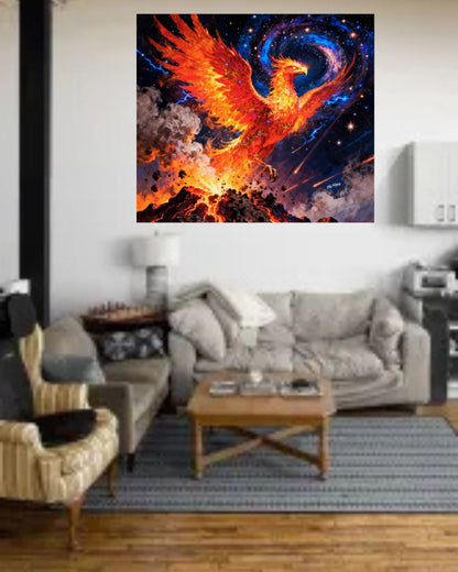 Rise Beyond the Ashes- AI Canvas Art by Old Hippy