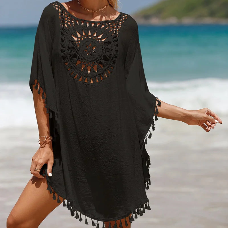 CROCHET BIKINI-Women's Sexy Swimsuit Cover Up Dress