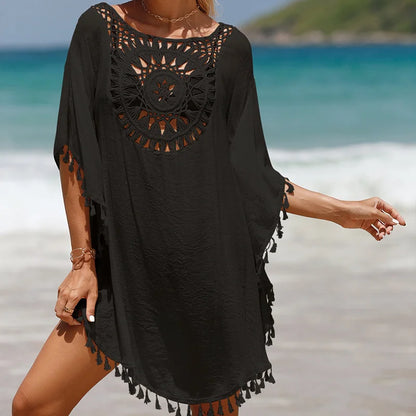 CROCHET BIKINI-Women's Sexy Swimsuit Cover Up Dress
