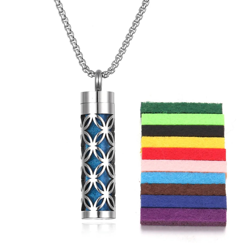 Stainless Steel Aromatherapy Necklace Diffuser Pendant