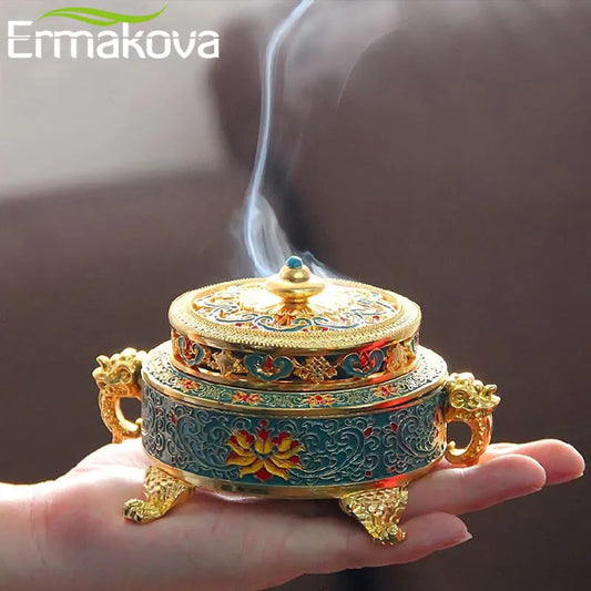Celestial Lotus Incense Burner Tibetan Style