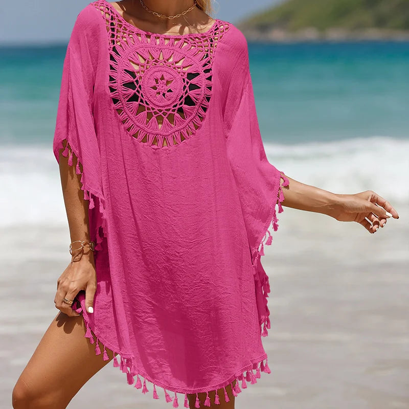 CROCHET BIKINI-Women's Sexy Swimsuit Cover Up Dress