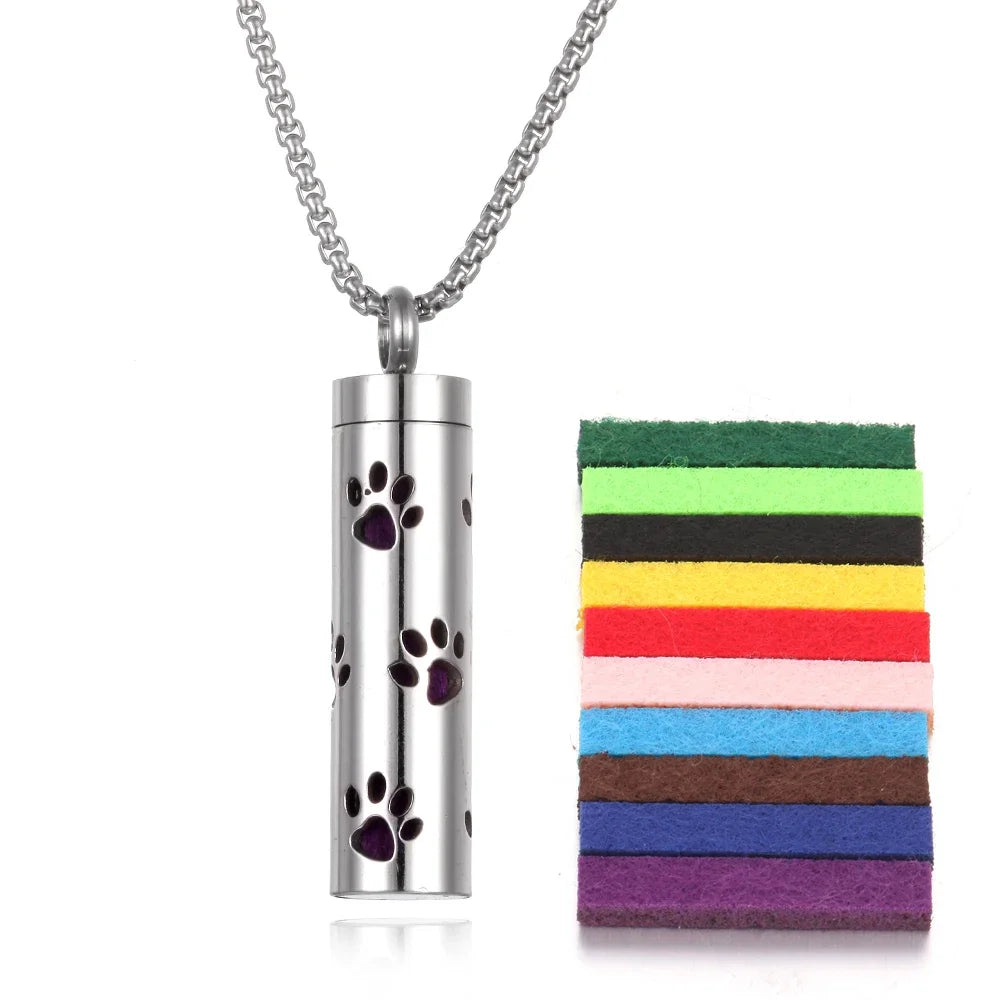 Stainless Steel Aromatherapy Necklace Diffuser Pendant