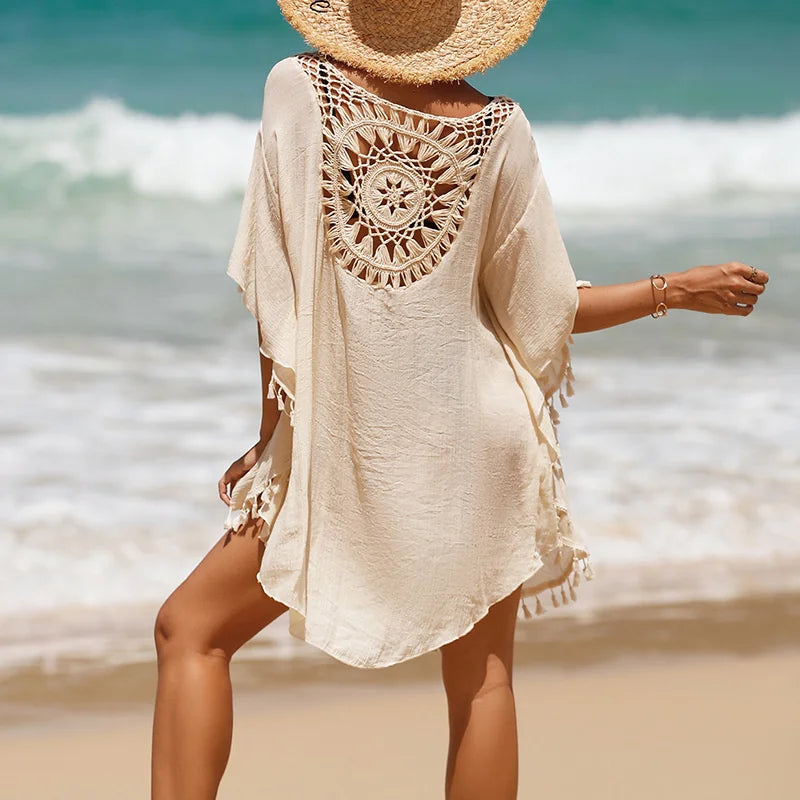 CROCHET BIKINI-Women's Sexy Swimsuit Cover Up Dress