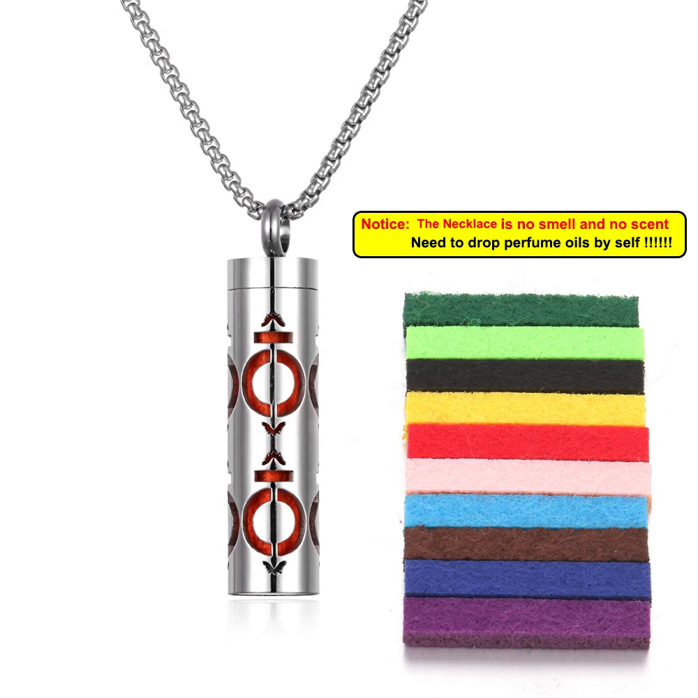 Stainless Steel Aromatherapy Necklace Diffuser Pendant