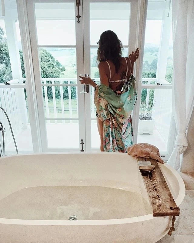 Super Chic Summer Floral Dress Kimono Sleeves
