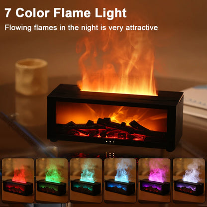 Aromatherapy Essential Oil Diffuser Flame Aroma With Night Light