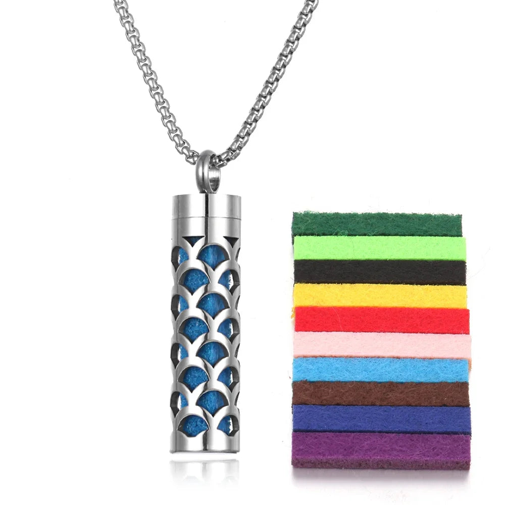Stainless Steel Aromatherapy Necklace Diffuser Pendant