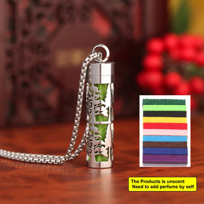 Stainless Steel Aromatherapy Necklace Diffuser Pendant