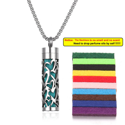 Stainless Steel Aromatherapy Necklace Diffuser Pendant