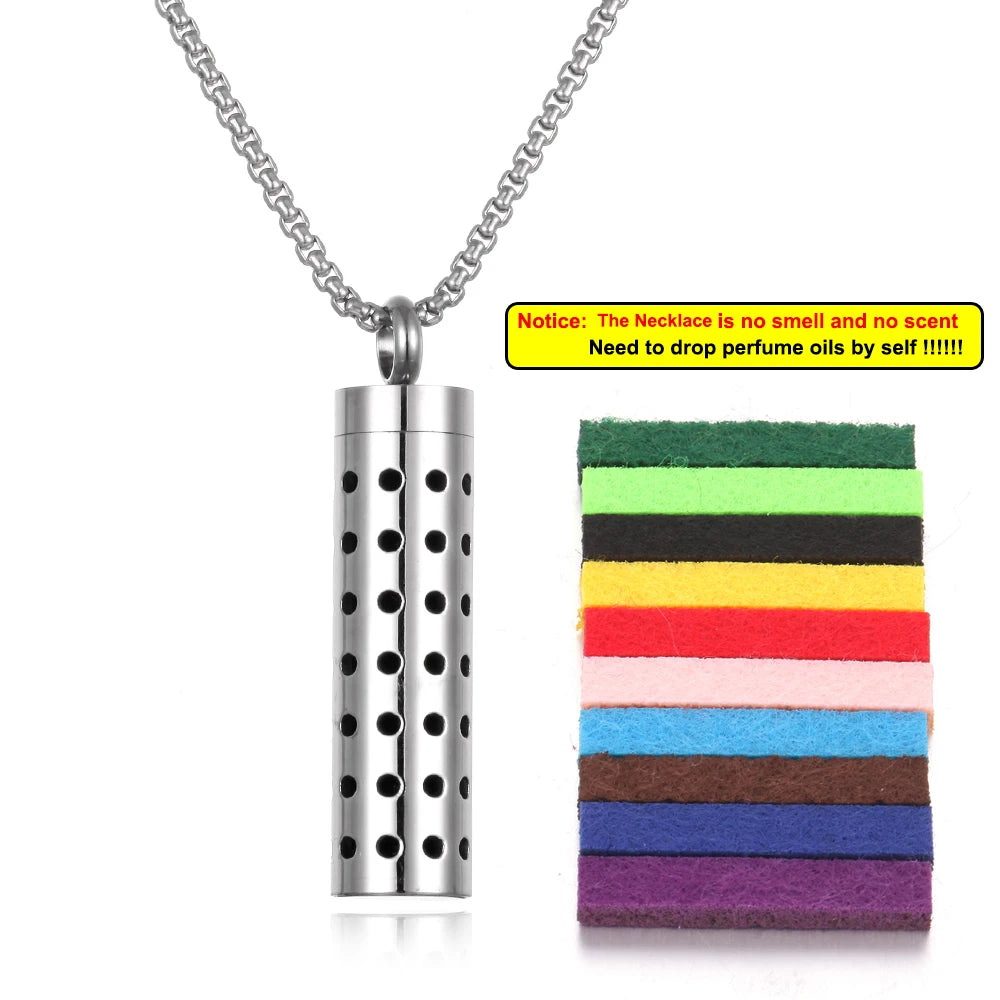 Stainless Steel Aromatherapy Necklace Diffuser Pendant