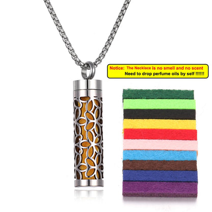 Stainless Steel Aromatherapy Necklace Diffuser Pendant