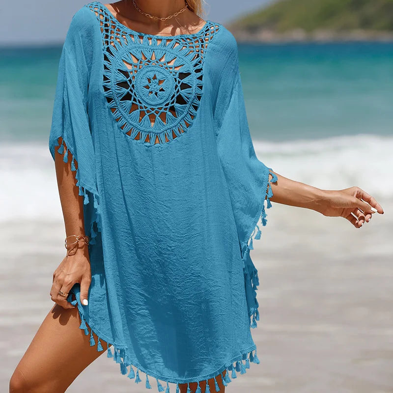 CROCHET BIKINI-Women's Sexy Swimsuit Cover Up Dress