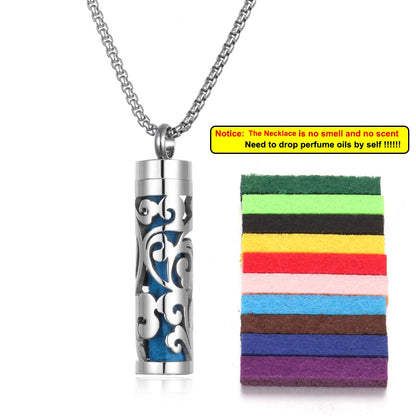 Stainless Steel Aromatherapy Necklace Diffuser Pendant