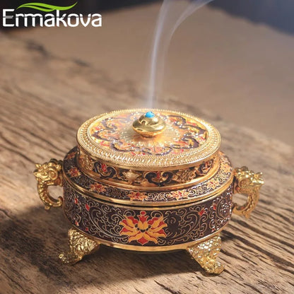 Celestial Lotus Incense Burner Tibetan Style